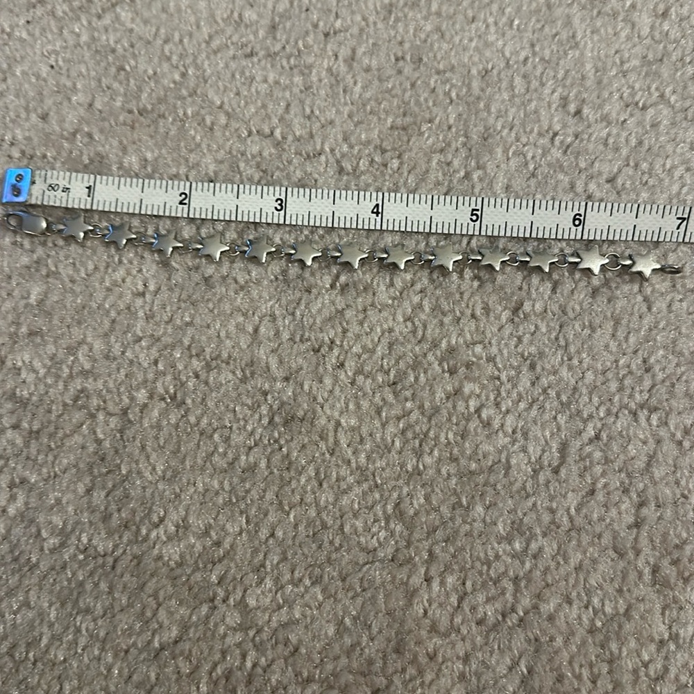 Tiffany & Co Puff Star Link Bracelet 925 Sterling Silver